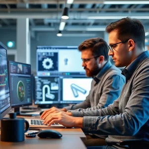 Engineers at S&P Software Consulting developing software solutions for the fastener industry.