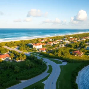 Scenic view of new real estate developments on Florida's Treasure Coast
