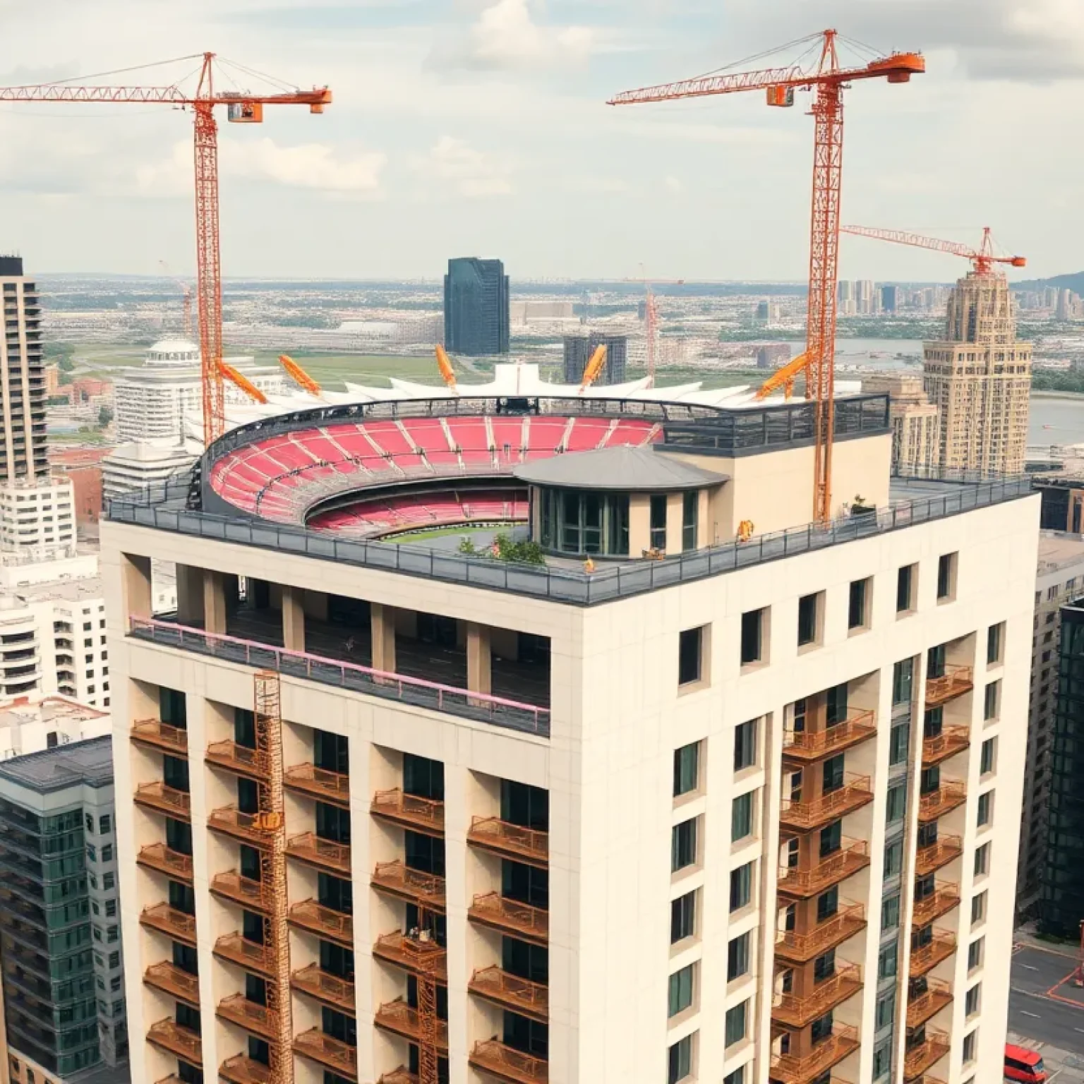Rendering of AC Hotel under construction in downtown Knoxville