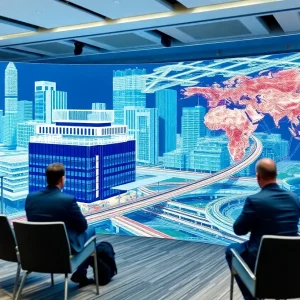 Visual representation of BIM and GIS integration at the Autodesk and Esri conference.
