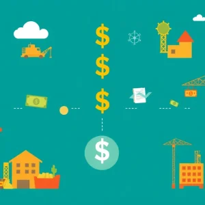 Illustration of cash flow dynamics in a business
