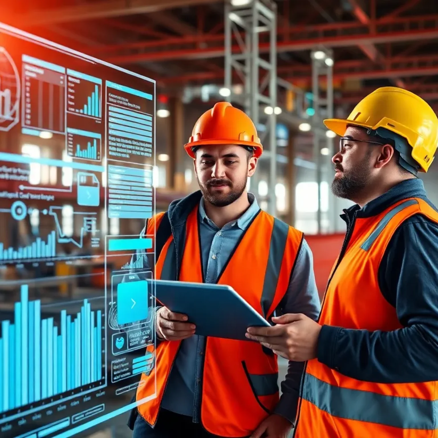 Construction site with data-driven technologies