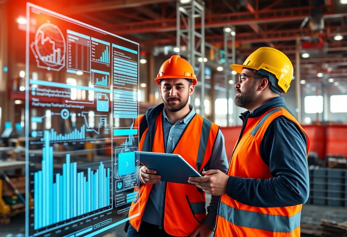 Construction site with data-driven technologies