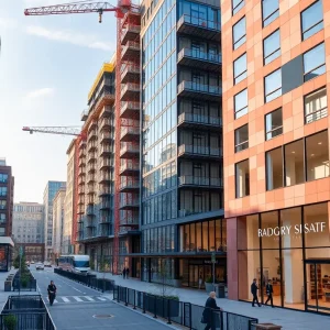 Fields West mixed-use development construction site