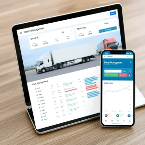 Modern fleet management software interface demonstrating real-time data capabilities