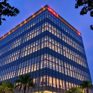Exterior view of Nemetschek's new office in Bangalore, India