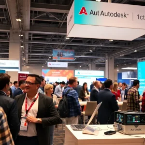Attendees engaged at Autodesk University conference
