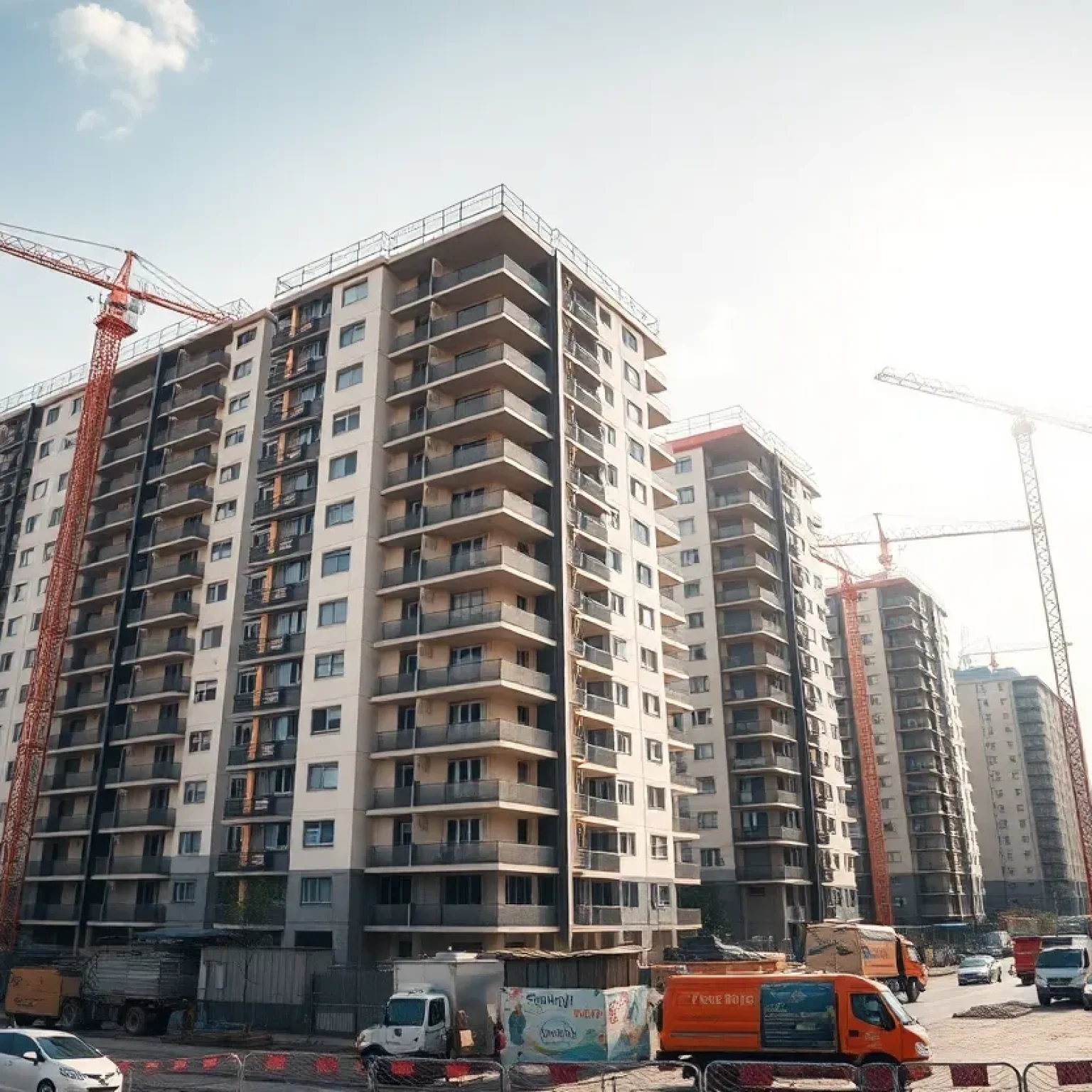Urban real estate development with rental housing units