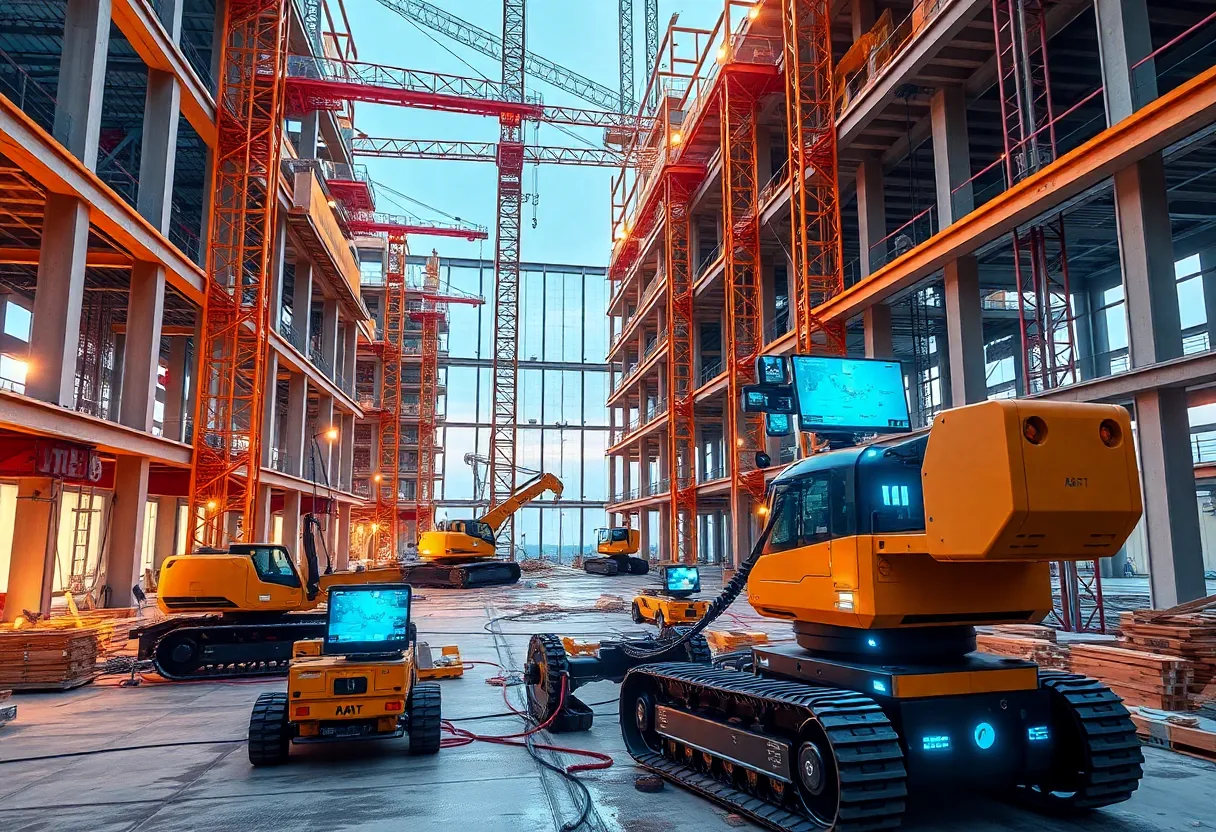 Advanced AI technology being used on a construction site