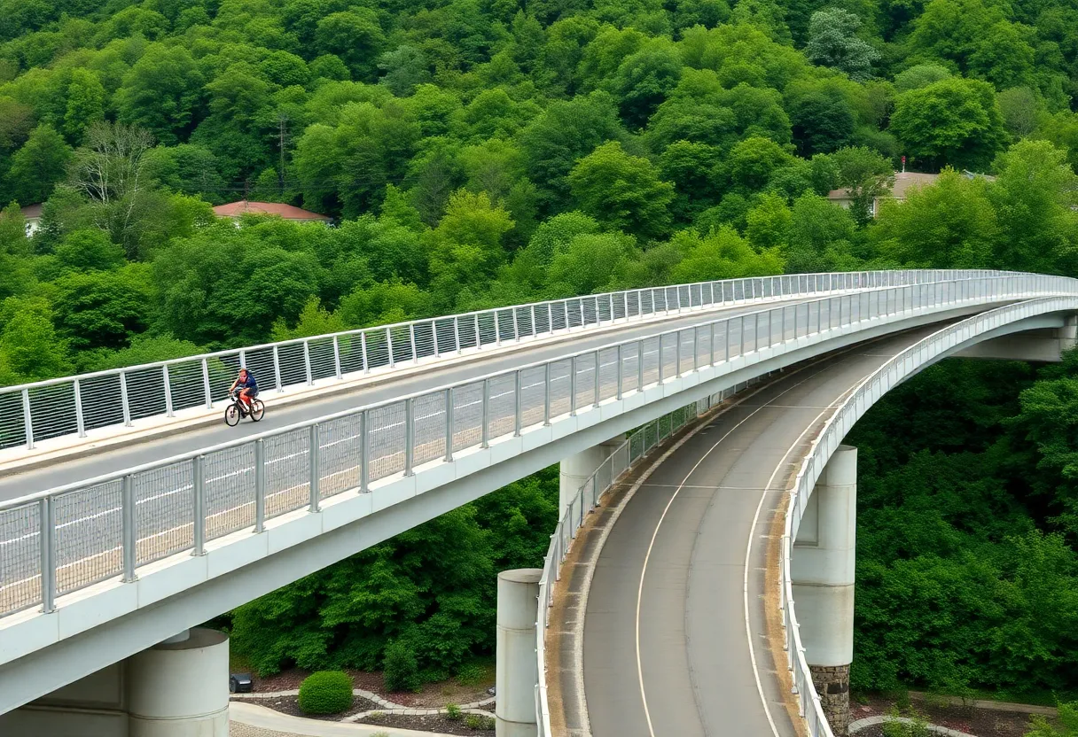 Renovated bridge on US Route 64 in Asheville, North Carolina