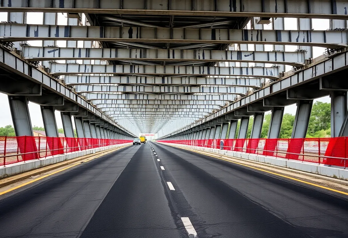 Completion of asphalt paving on Baton Rouge bridge retrofit project