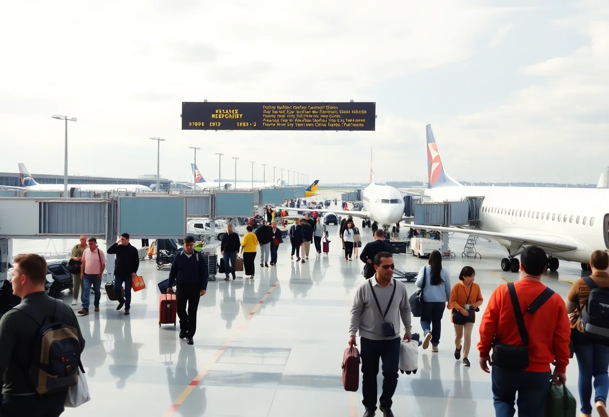 Modern airport scene illustrating regional investment in Caxias do Sul.