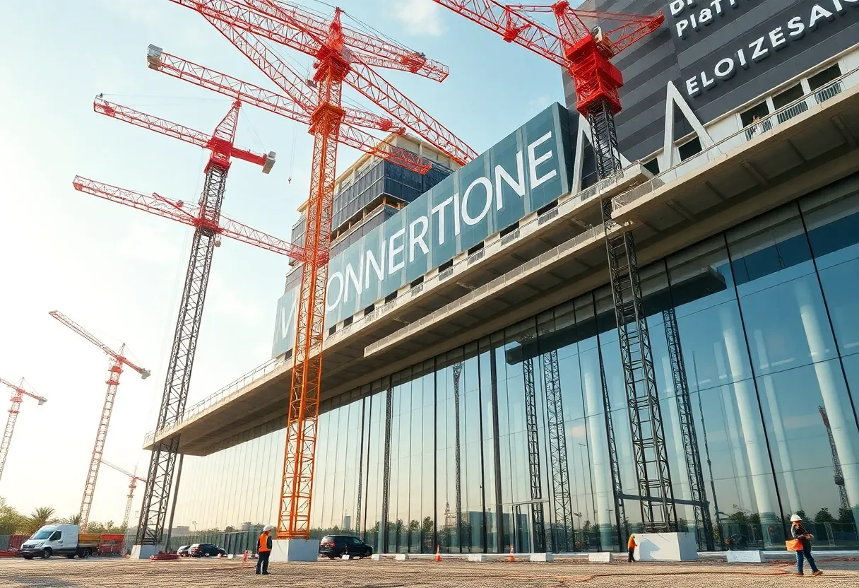 Construction of the Columbia Convention Center expansion