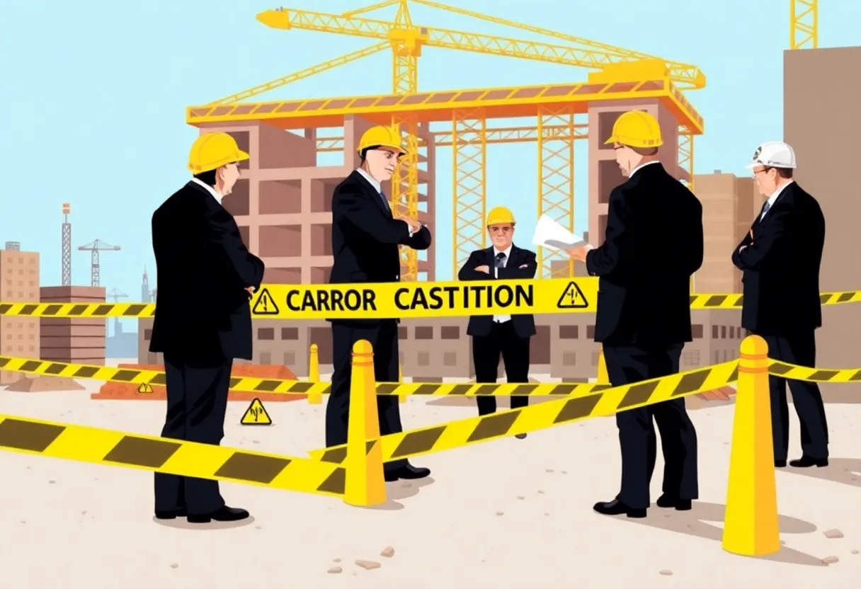 Construction site symbolizing corruption