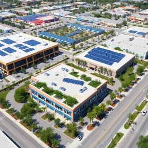 New commercial developments in Daytona, Florida with Tesla and Trader Joe's