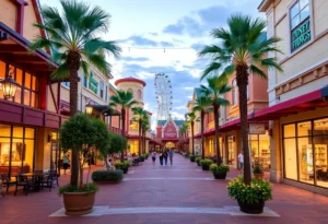New retail plazas unveiled at Disney Springs with modern sustainable design.