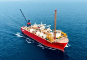 Construction of a floating LNG facility in the Gulf Coast