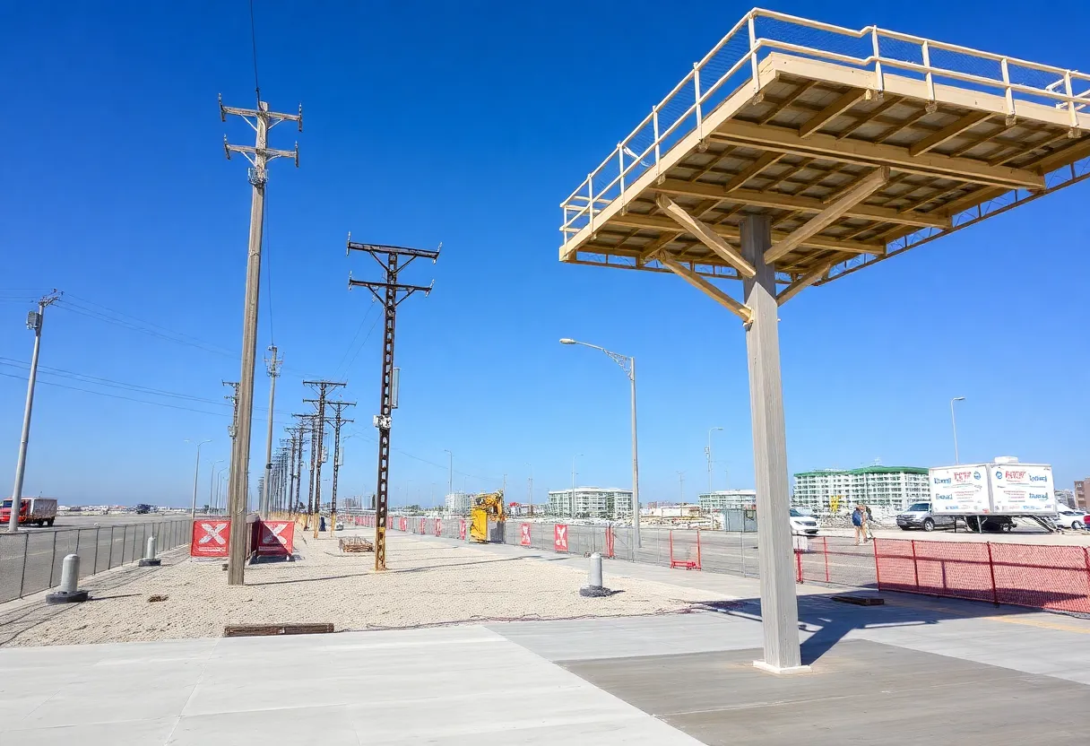 Construction site with flood-resistant features in Atlantic City