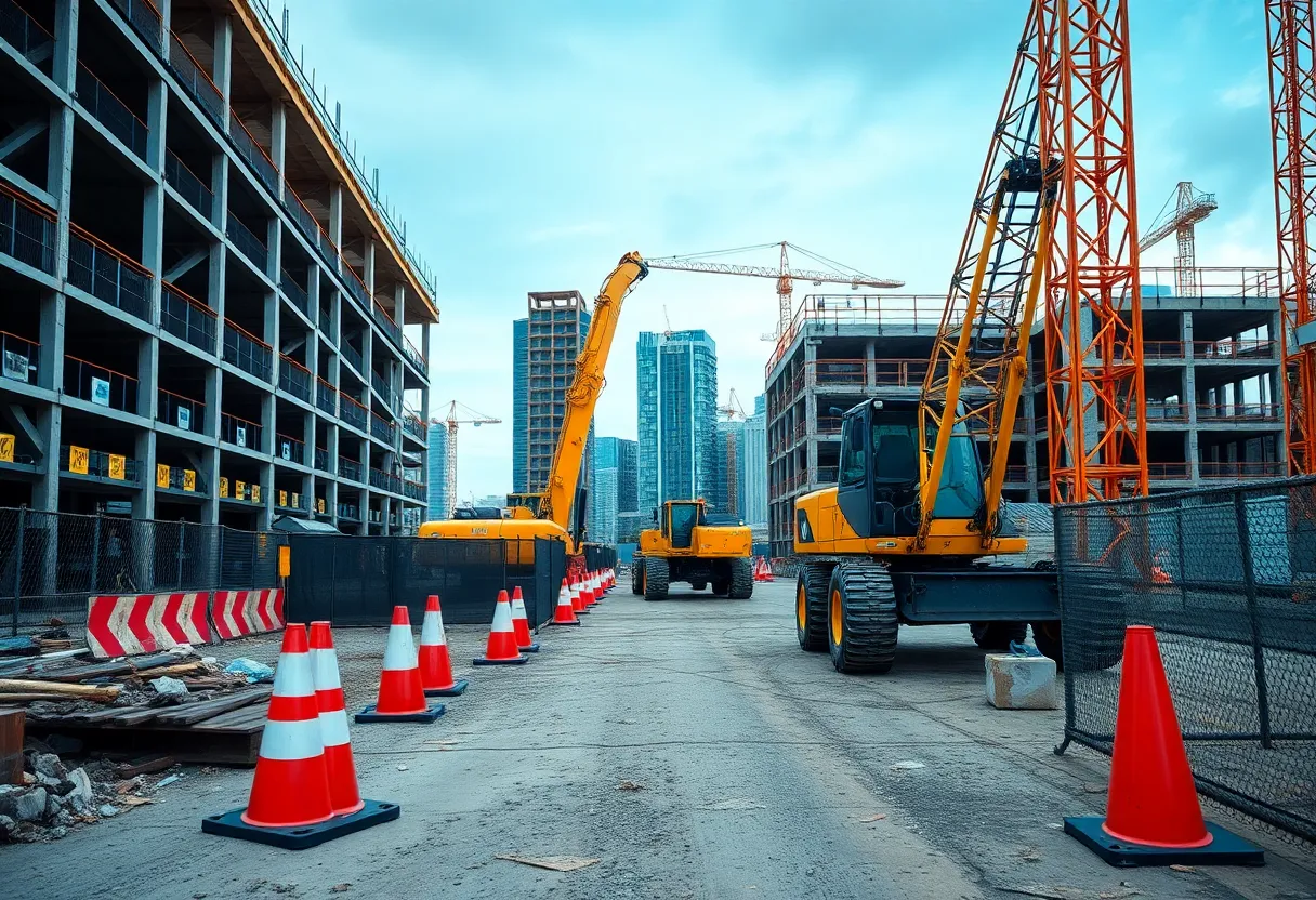 Construction site facing delays due to economic challenges