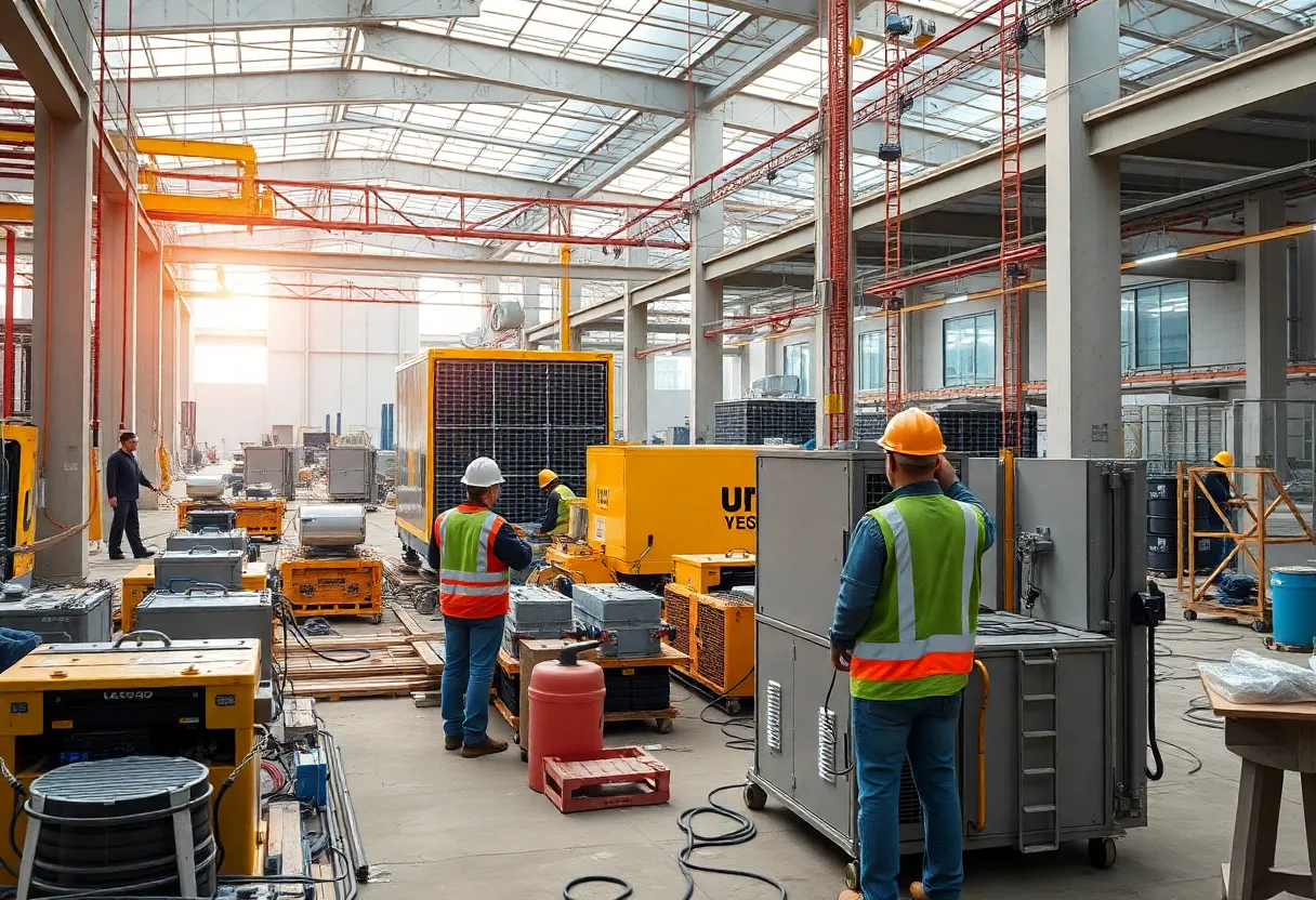 Construction site of the Hyundai-LG battery plant in Huntsville