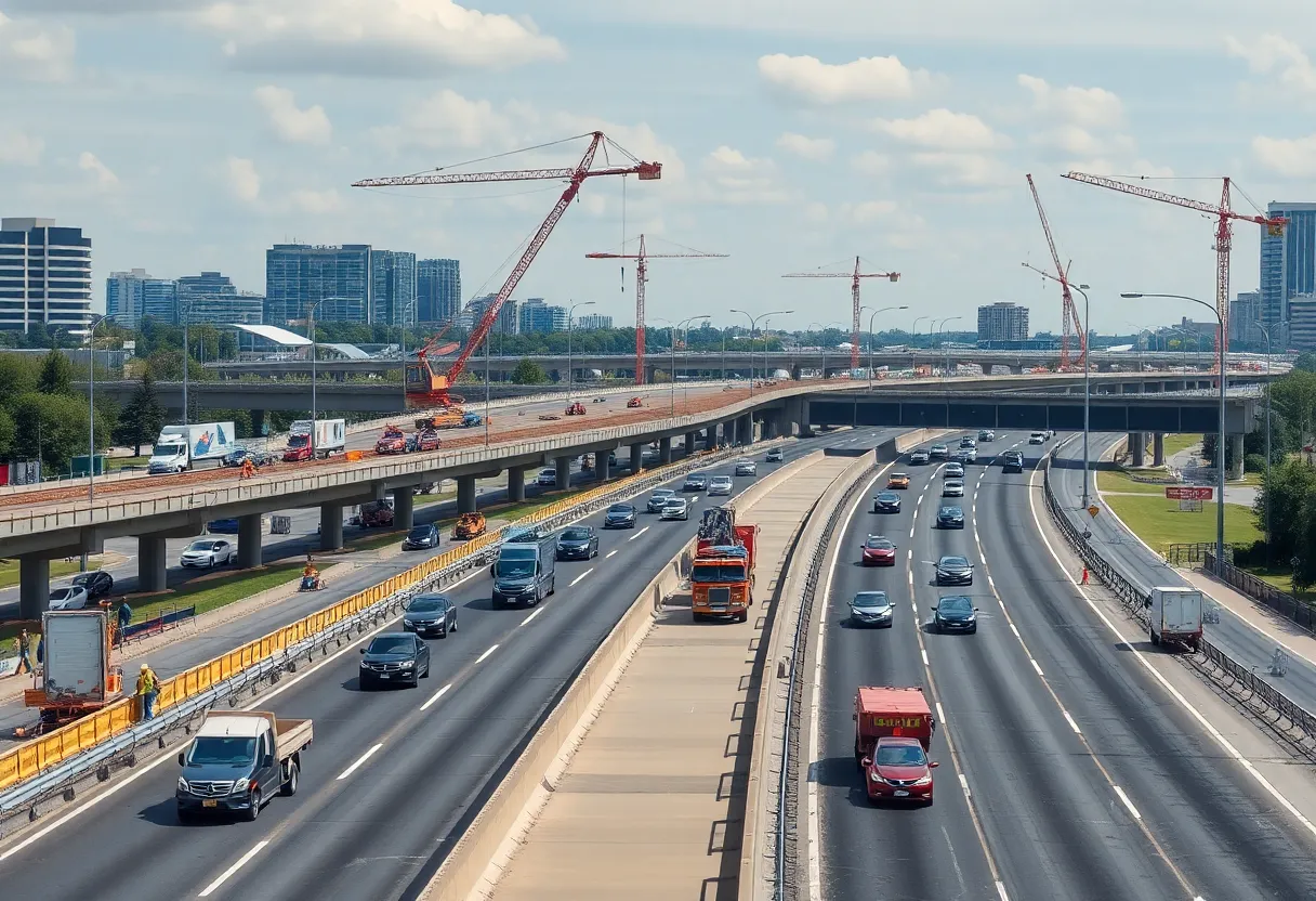 Construction on the I-285 interchange in Atlanta