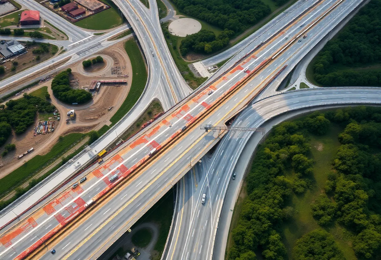 Construction of highway expansion in Jacksonville, Florida
