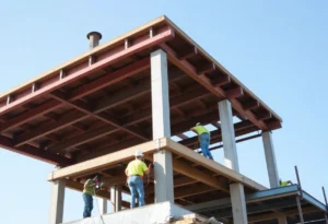 Construction workers using American-sourced metals