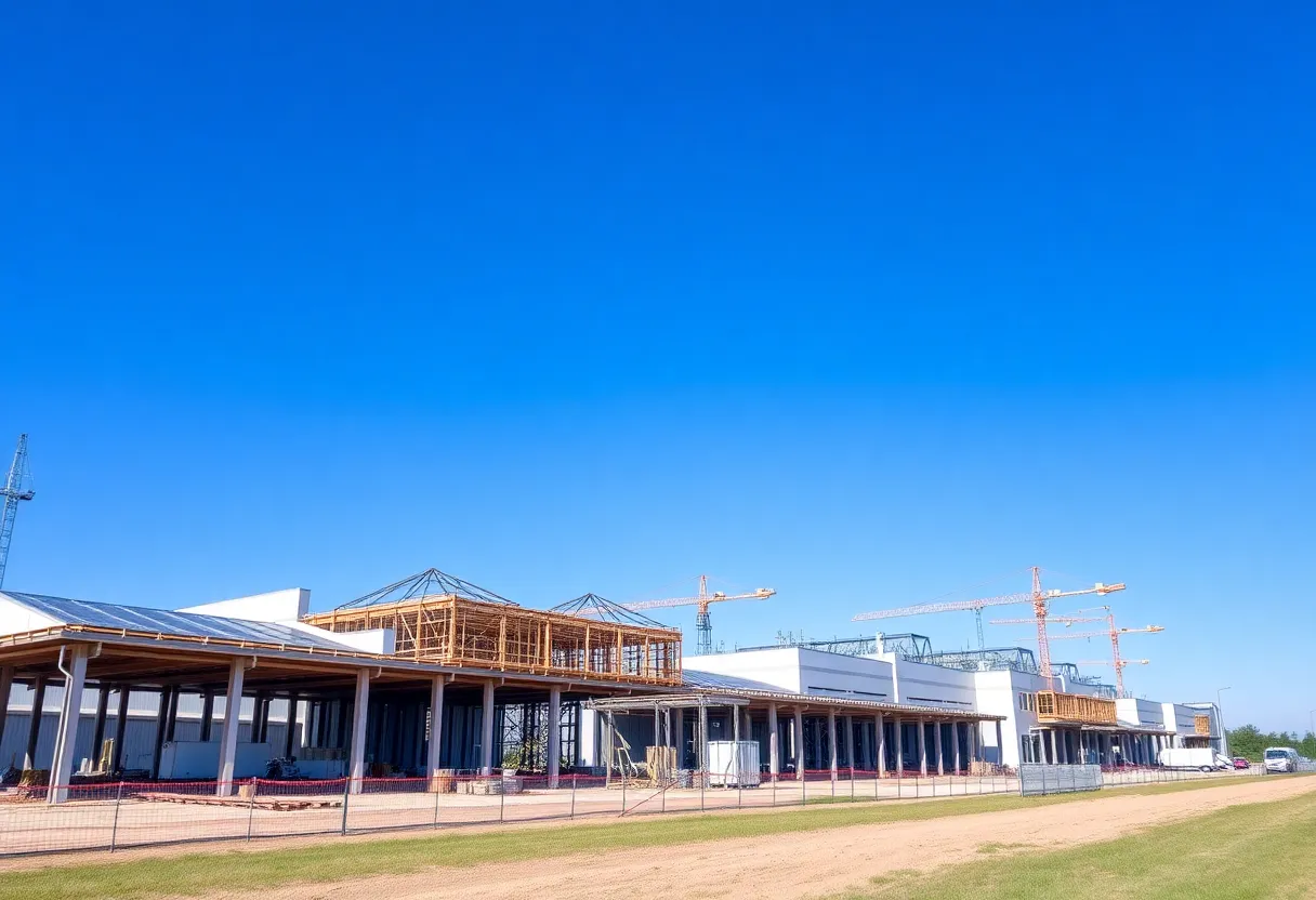 Construction of the new industrial park in Knoxville, Tennessee