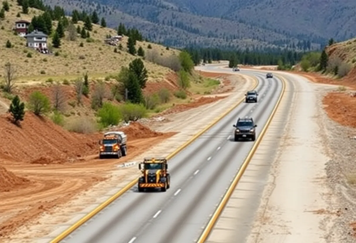 Construction workers adding lanes to U.S. 189 in Heber City