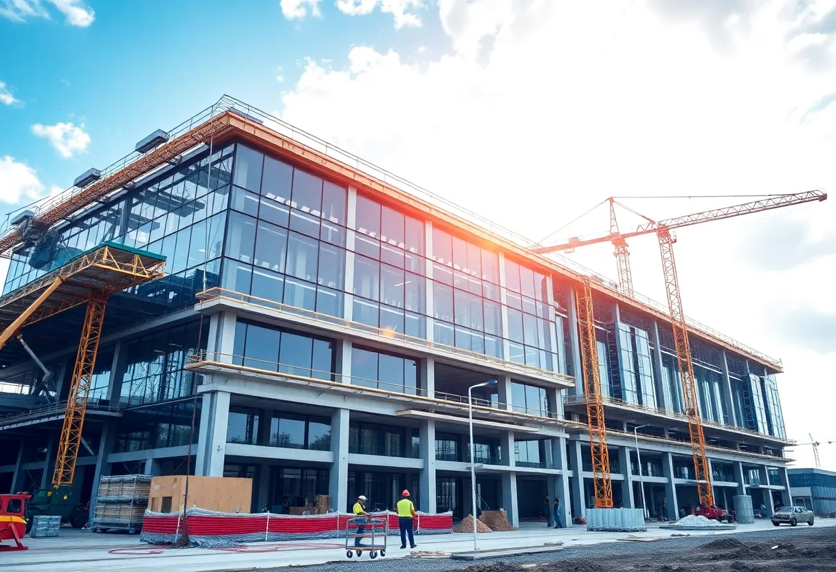 Construction of the LEGO manufacturing campus in Virginia