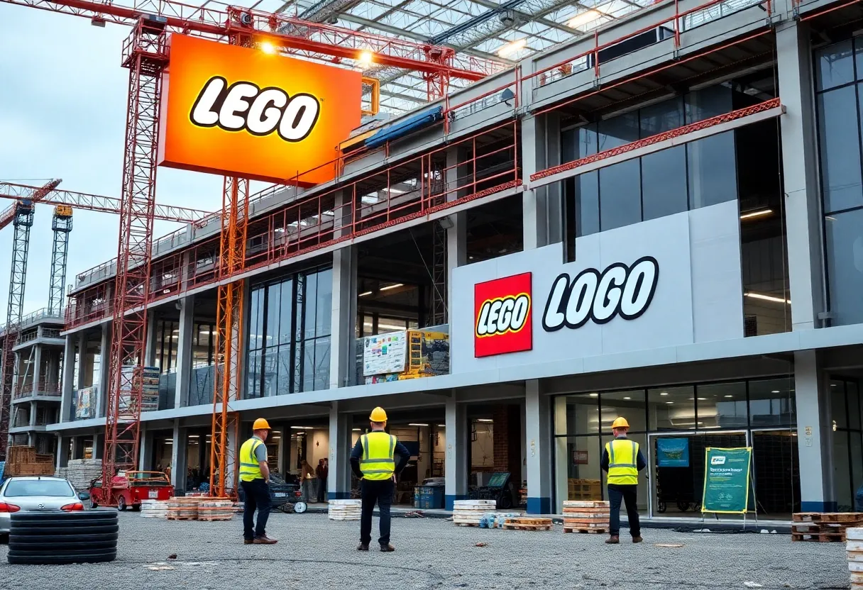 Construction of the LEGO manufacturing campus in Virginia