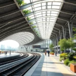 Conceptual design of Miami metro rail expansion with new stations