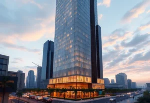 Rendering of Miami's new 50-story skyscraper with advanced technology