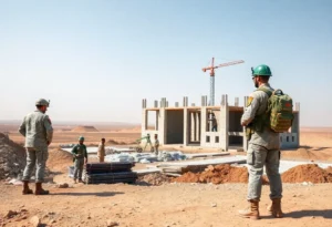 U.S. military construction site near Euphrates River
