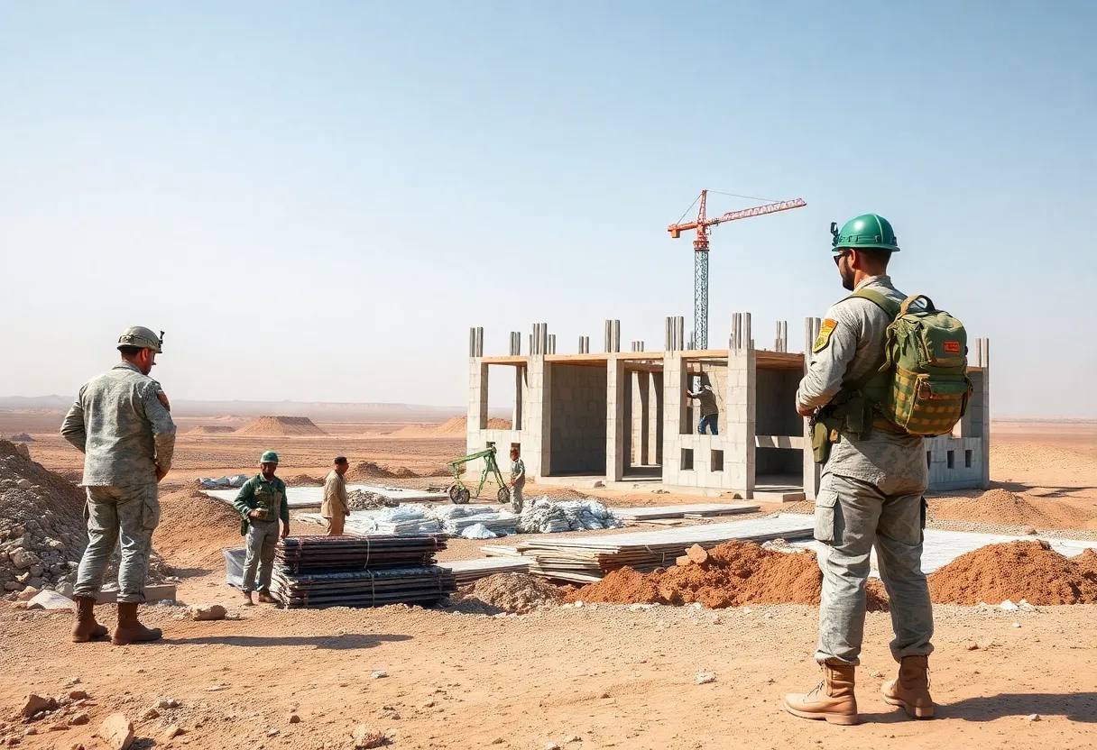 U.S. military construction site near Euphrates River
