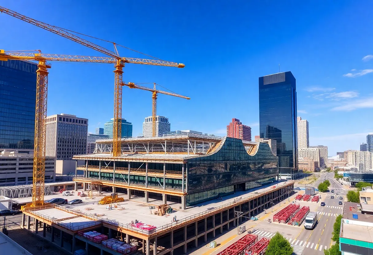 Construction site of the Nashville Music City Center expansion