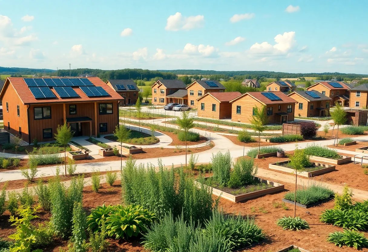 Construction site of eco-friendly residential units in Nashville