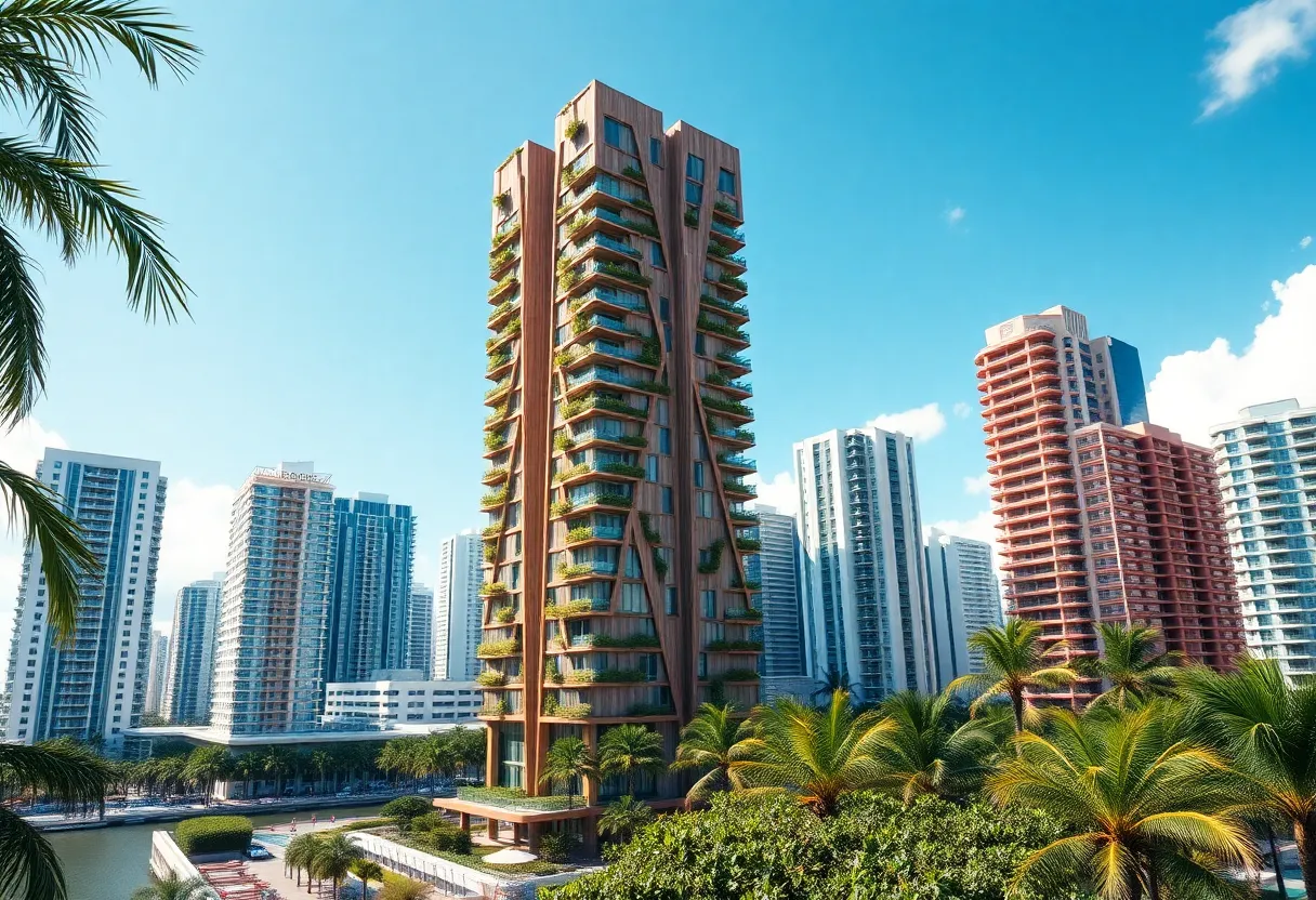 Oceanika tower exterior in Miami