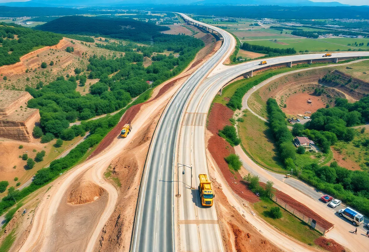Construction site of highway expansion in Palm Beach County