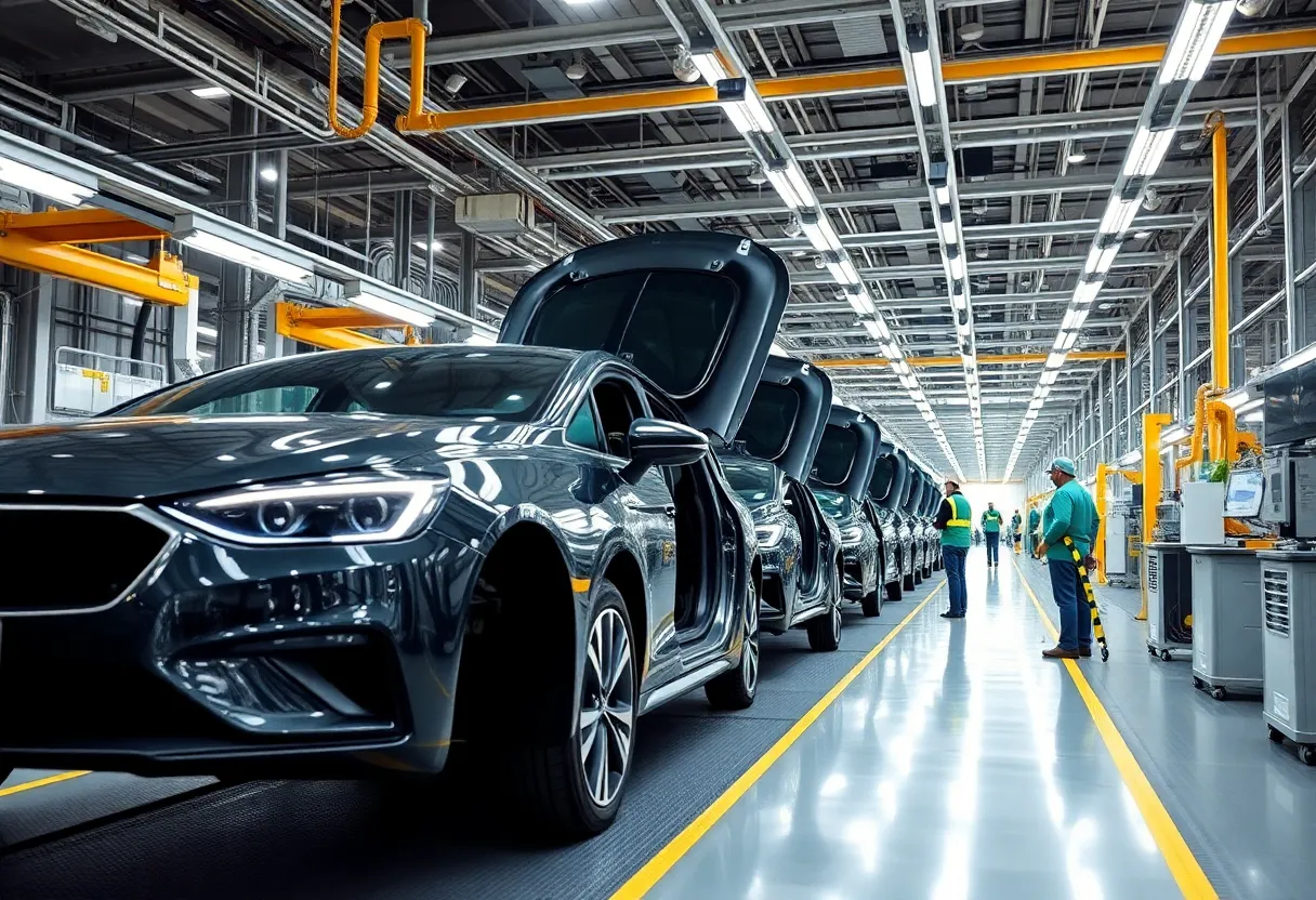 Stellantis automotive plant in Belvidere during expansion