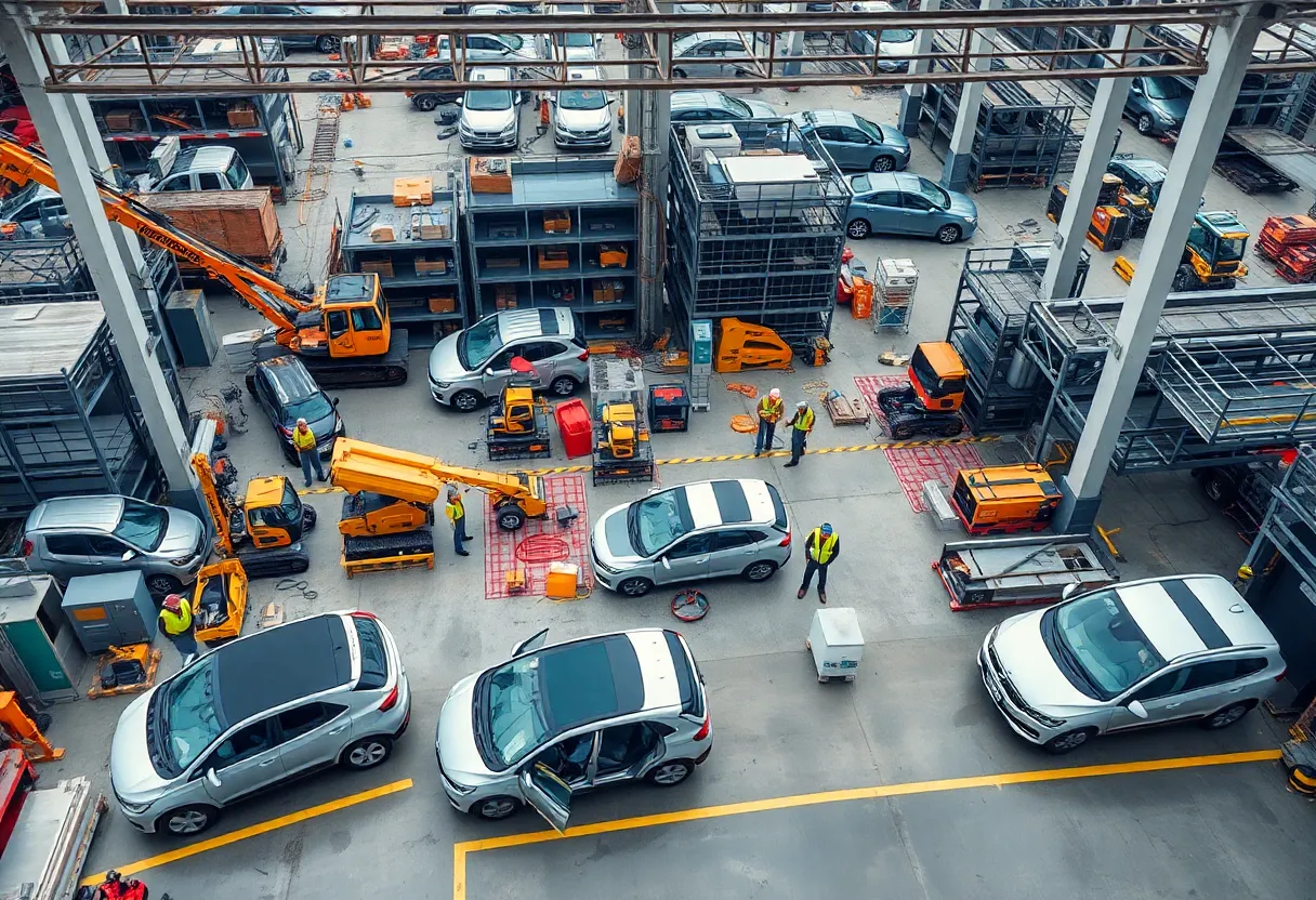 Stellantis automotive assembly plant under construction