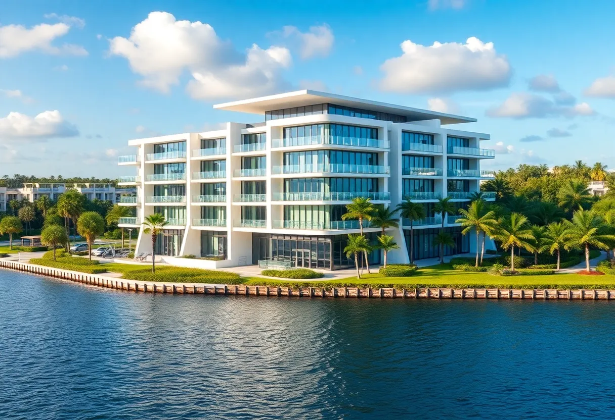 Luxury condo complex in Tampa Bay designed by Valor Real Estate and Aston Martin.