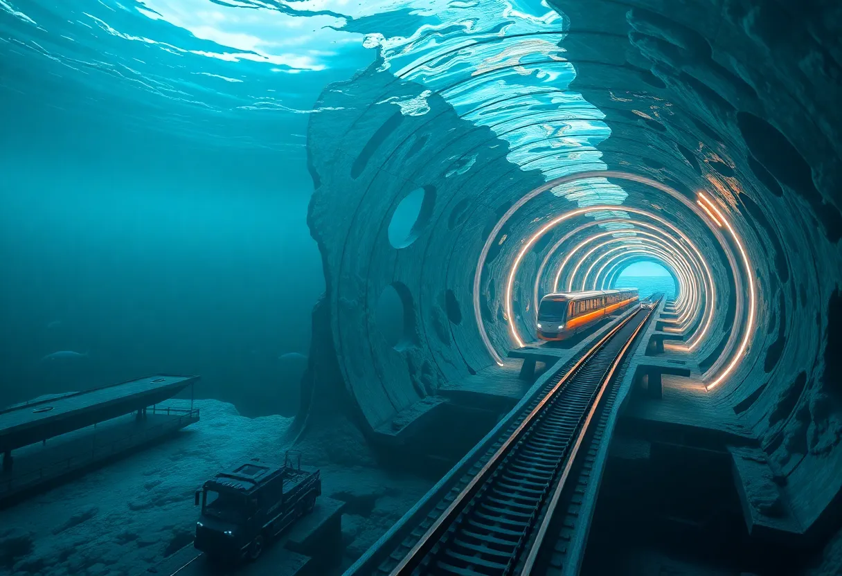 Concept design of an underwater tunnel connecting Russia and the US