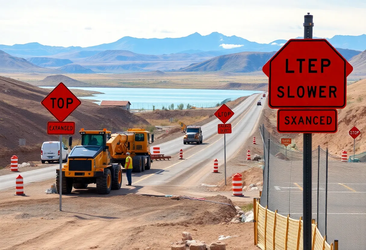 Construction site for U.S. 189 expansion near Deer Creek Reservoir