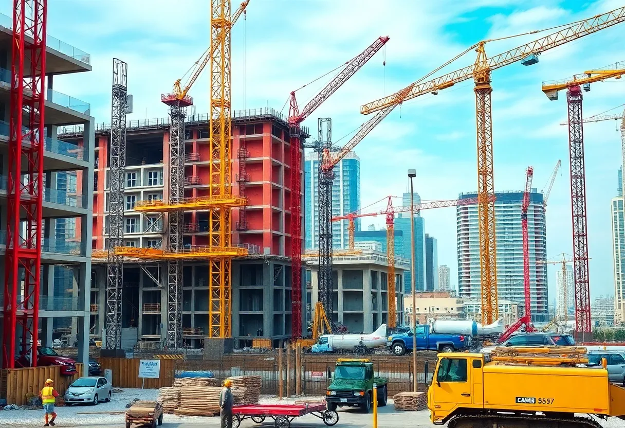 Construction site representing growth in U.S. construction sector