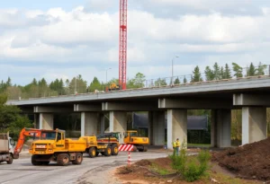 Construction site of US Highway 27 bridge in Roane County