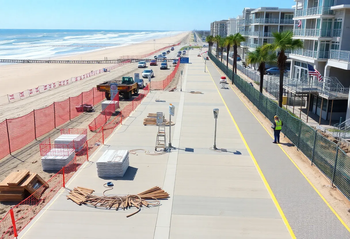 Virginia Beach promenade improvements under construction