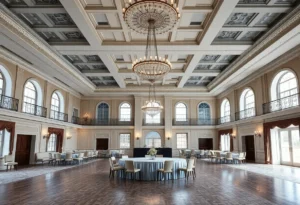 Proposed design for the White House ballroom renovation with modern features.