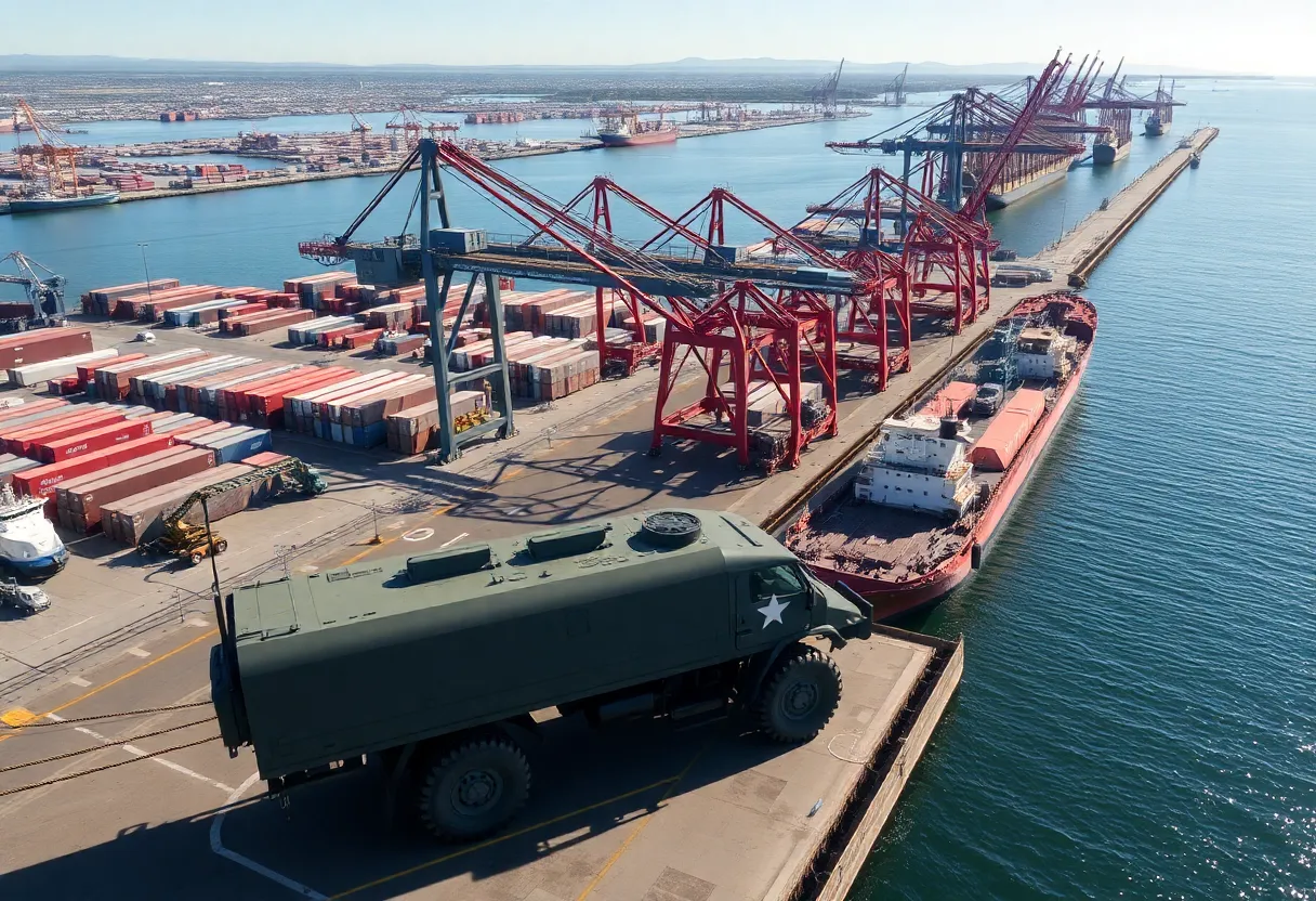 US Marines removing a WWII-era explosive at Port of Long Beach
